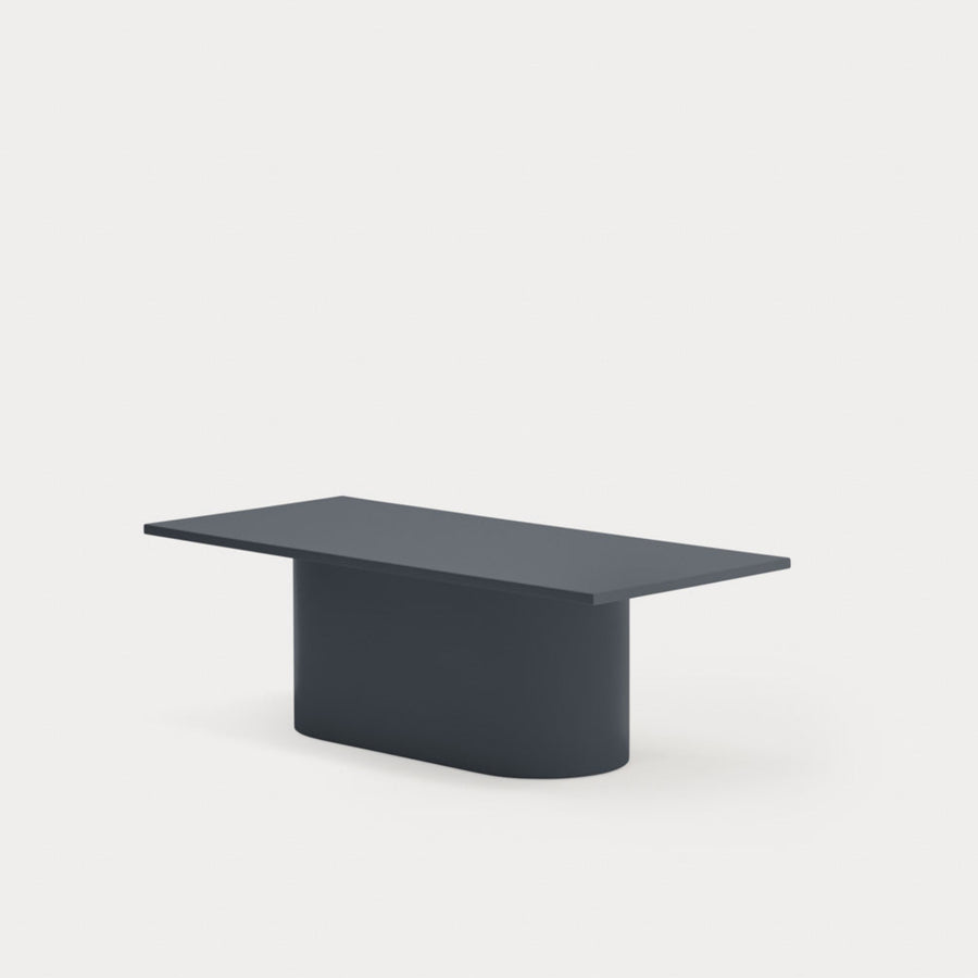 Totem Coffee Table 110cm Rectangular Modern Wood Design - Anthracite Finish
